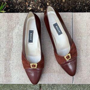 EUC Bally Suede and Leather Flats, Brown, 9